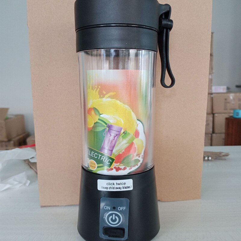 Presse-agrumes électrique Portable de taille USB, presse-agrumes, Smoothie, mélangeur, Rechargeable, Mini tasse de jus, eau: BLACK