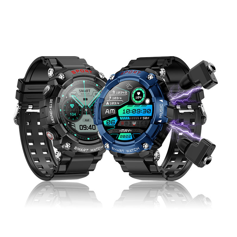 2024 neue t96 Smartwatch Blutdruck messgerät Sport NFC IP67 wasserdichte 2-in-1 Smartwatches mit drahtlosen Bluetooth-Kopfhörern