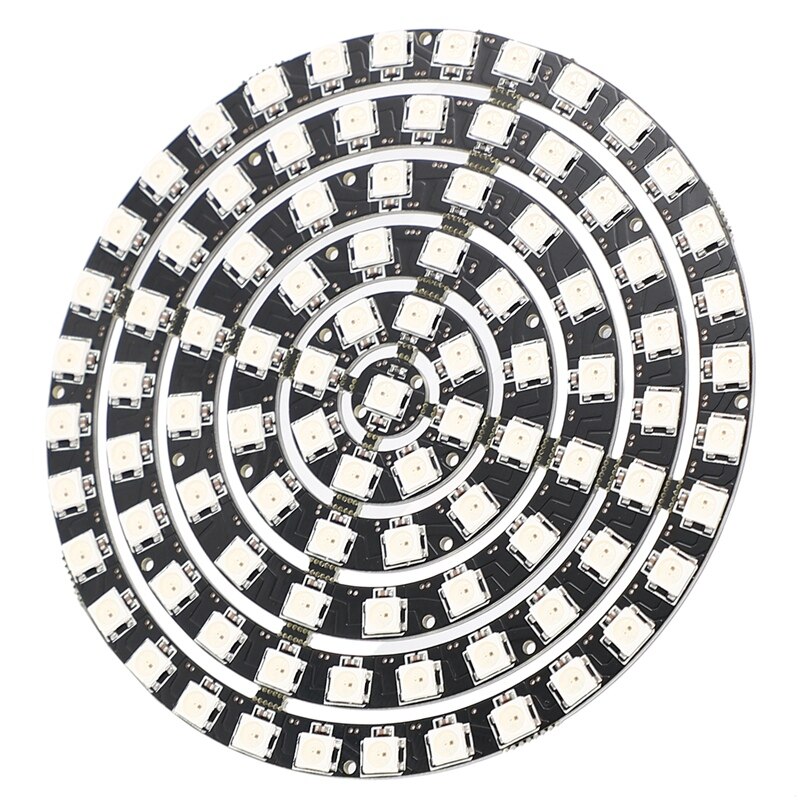 WS2812 SK6812 Radius 110mm LED Ring 5050 DC5V DIY LED Ring Built-In RGB Addressable LED Ring 93 Bits LEDs