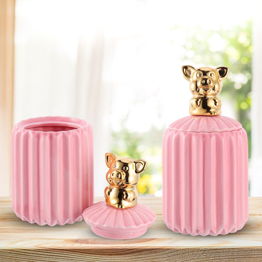 1pc Candy Storage Jar Jewelry Jar Candy Jar Ceramic Jewelry Jar for Tabletop Home