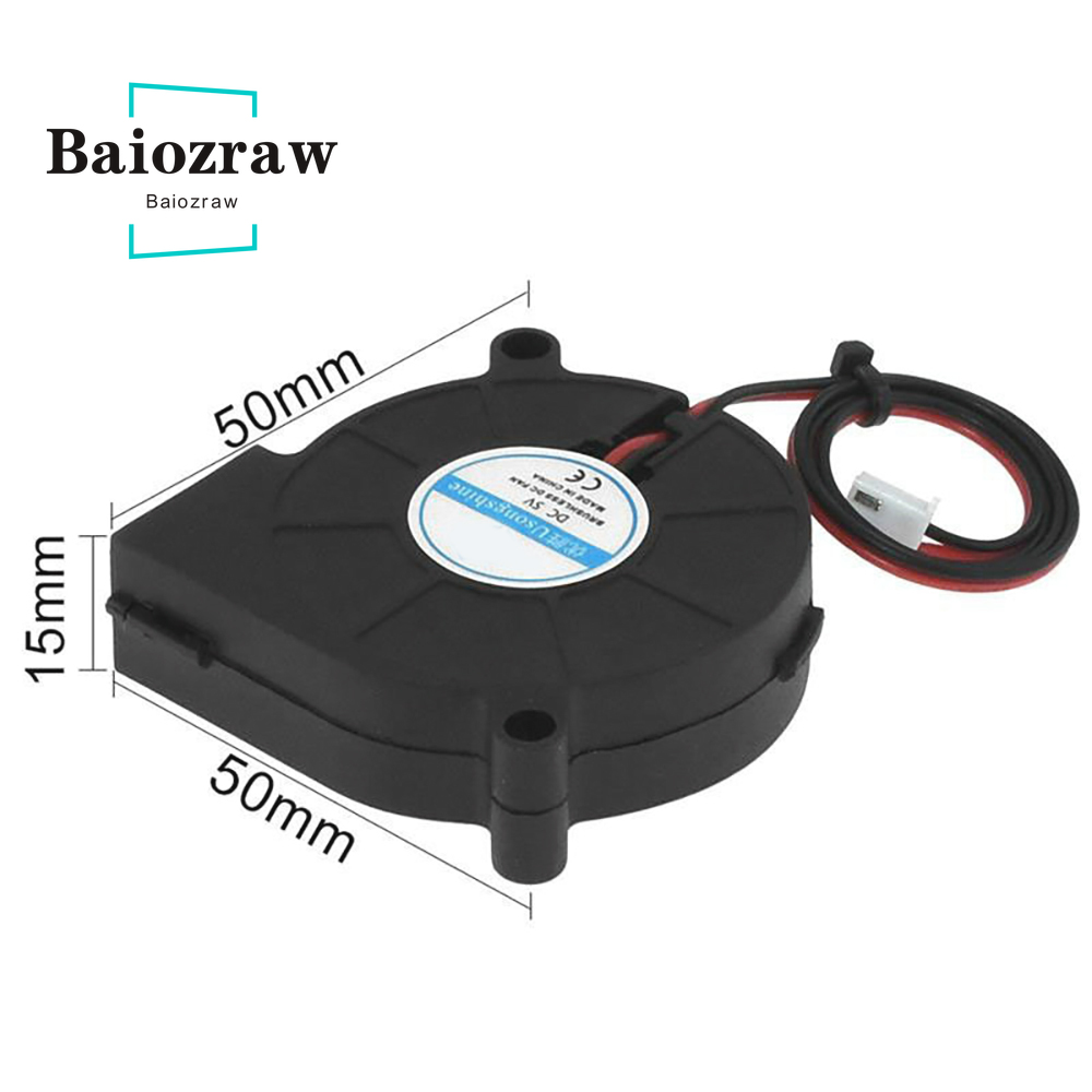 1Pcs 5015 Fan 5V / 12V / 24V 2pin Turbo Fan Luchtbevochtiger Centrifugaal Ventilator Projector Blower centrifugaal Ventilator
