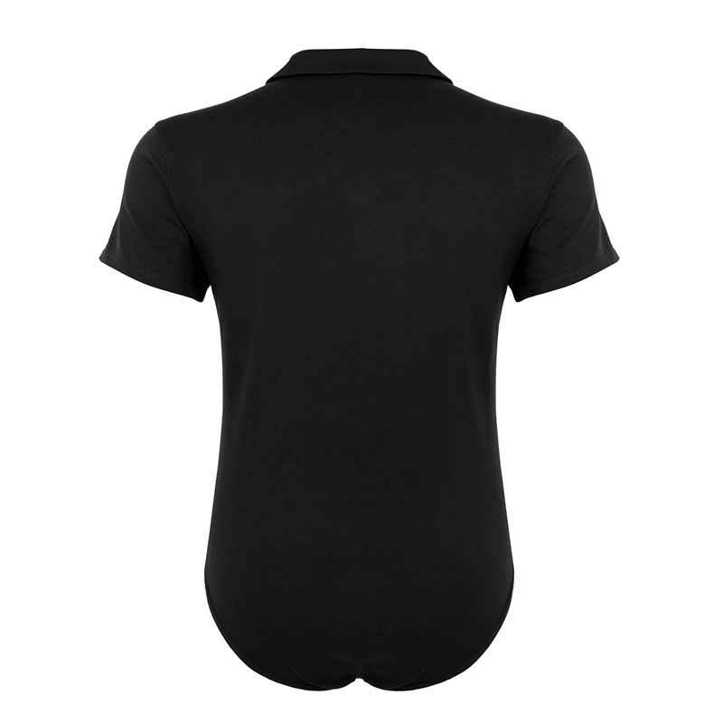 Kortärmad herr vuxen bebis underkläder i ett stycke nedfällbar krage tryckknapp grenskjorta body cos-players romper pyjamas
