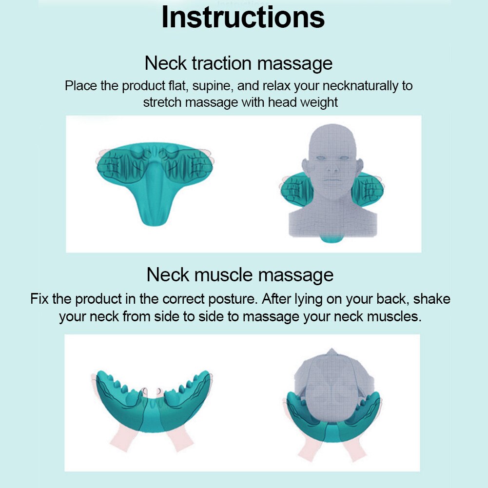 Hals Massager Ontspanning Kussen Draagbare Zwaartekracht Acupressuur Massage Kussen C-Rest Nek Cervicale Schouder Pijn Tool