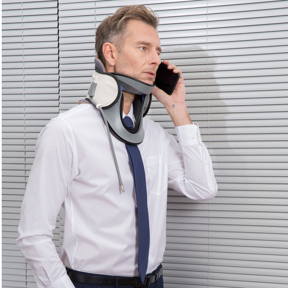 LEAMAI – collier Cervical gonflable, Traction du cou, Support oreiller de Massage, soulagement de la douleur, relaxation, soins de santé, étirement de la tête