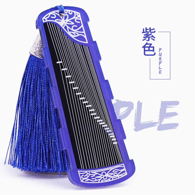 Guzheng Accessories with Tassel Guzheng Nail Storage Board Pipa Nail Tape Wrapped Card: Purple