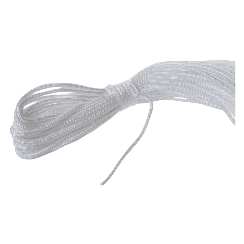 100ft 7 streng 550 survival bushcraft paracord faldskærmssnor type iii - hvid