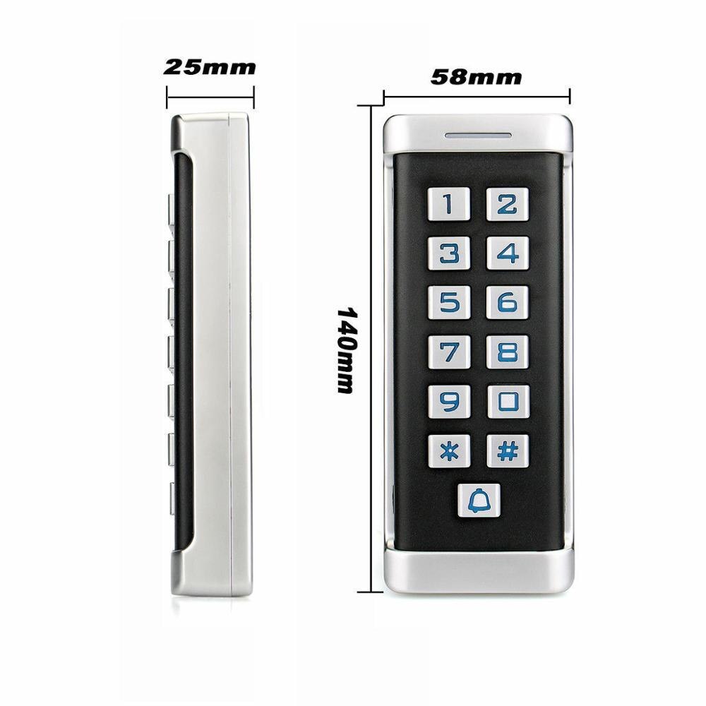 (waterproof) metal H1/H2 keypad IC/ID card reader for access control system. (H1 ID)
