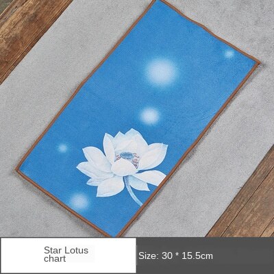 Serviette à thé en daim Zen, nappe de Table à thé, tisane en argile de Yixing absorbante de , tapis à thé Kung Fu: Tea towel18