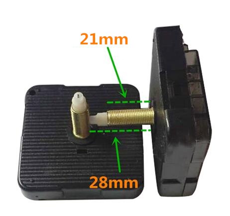 1 set DIY Silent Klok Mechanisme Goud Quartz Horloge Wandklok Beweging Onderdelen Reparatie Vervanging Gereedschap 28mm as