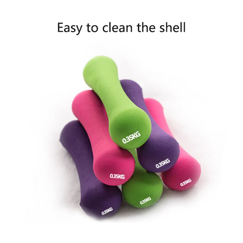 Bein type plast dyppet dumbbells, damer tynne armer, husholdning gummi belagt manualer, idrettsutøver treningsutstyr