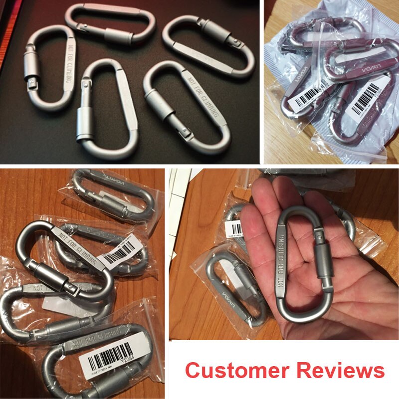 Lixada Aluminium Karabijnhaak Voor Sleutels Outdoor Vissen Carabiners D-Ring Locking Klimmen Karabijnhaak Gesp Sleutelhanger