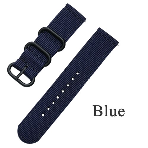 Nopeasti irrotettava kangas nylon kellonranneke huawei kellolle gt honor magic kelloranneke rannehihna metallinen rannekoru vyö ticwatch prolle: Sininen