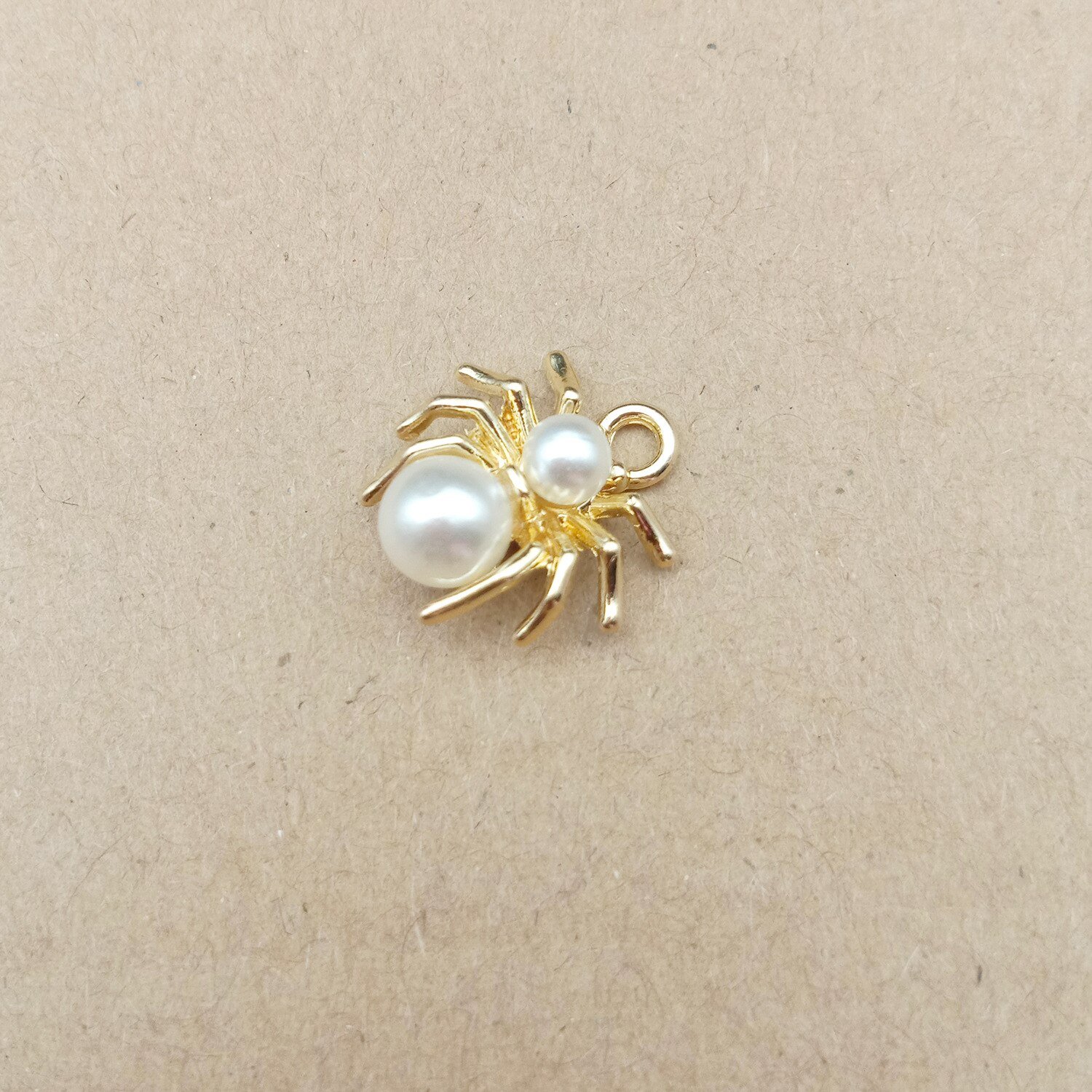 10 teile/paket Spinne Metall Goldene Farbe Reize Anhänger Anhänger Schmuck, Der Zink Legierung 14x15mm