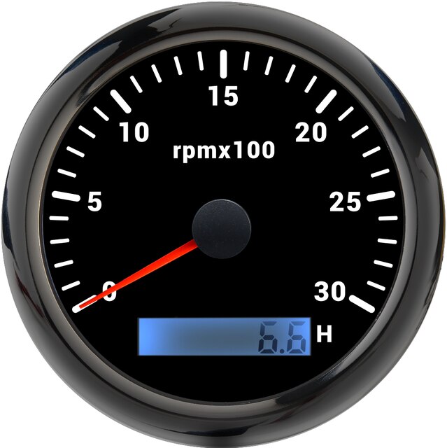 Waterdicht 85mm 3000rpm 12v 24v Ip67 Achtergrondverlichting Toerenteller Voor Auto Of Boot – 85mm, 0-3000 Tpm, Waterdicht IP67, Achtergrondverlichting 52mm Tachometer 12V/24V