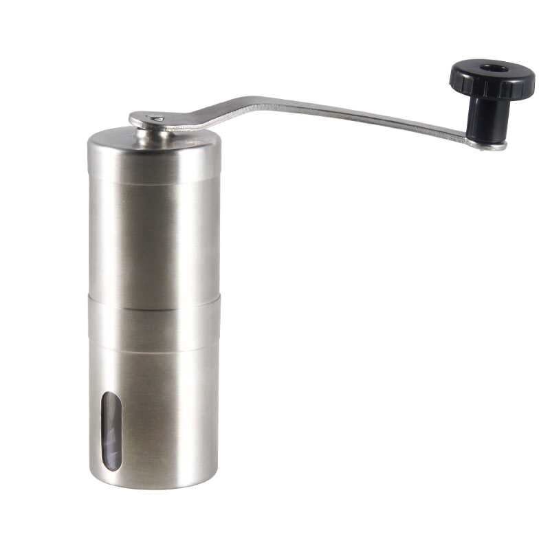 Stainless steel burr grinder mini coffee grinder upgrade chestnut aluminum manual coffee grinder MJ803: A-S