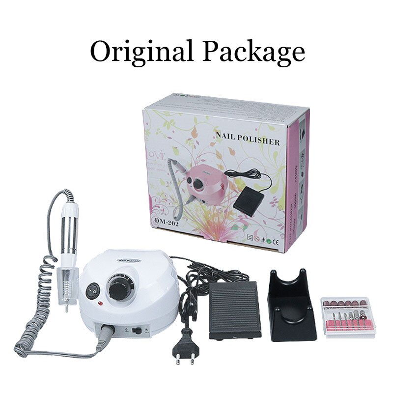 Electric nail drill 35000 RPM manicure machine equipment for pedicure pedicure nail file tool drill bit polishing tool set