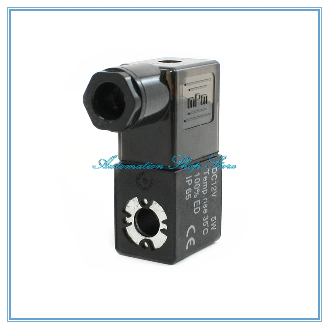 Pneumatisk luft magnetventil spole svart  dc12v dc24v ac36v ac110v ac220v ac380v