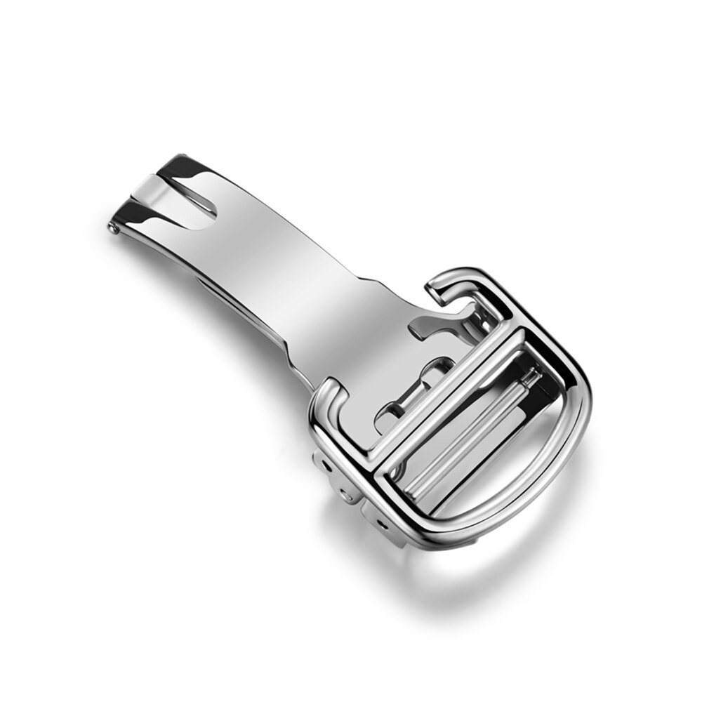Universele Vlinder Sluiting Band Gesp Quick Release Drukknop Silver Deployment Gesp Rvs Horloge Accessoires