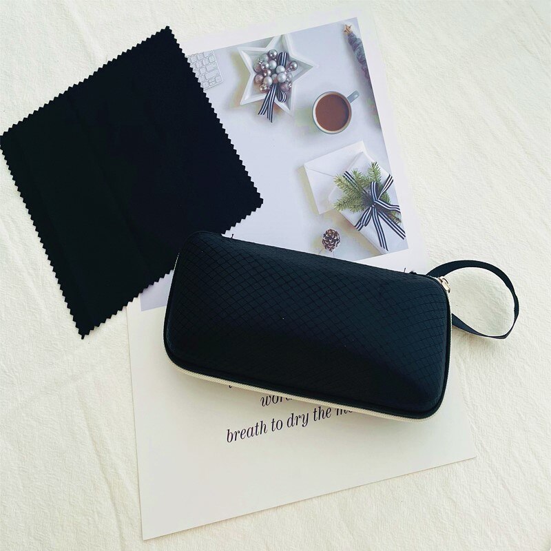 HBK-Gafas de ordenador de plástico Vintage para hombre y mujer, lentes ópticas cuadradas y transparentes, con montura Anti luz azul, Retro: C07 Case