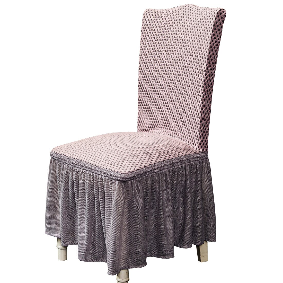 Eetkamerstoel Cover Jacquard Stoel Hoes Case Voor Stoelen Kantoor Bruiloft Eetkamer Spandex Stoel Cover Stretch: pink