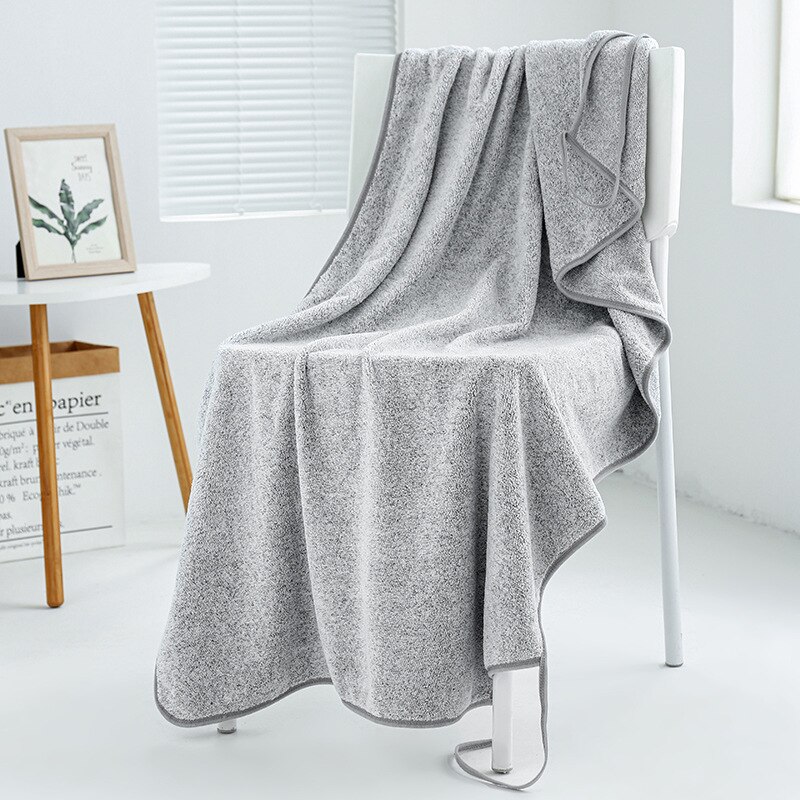 Albornoz de Microfibra Suave para Mujer, Toalla, para la Ducha, Baño, para el Hogar, para Sauna: Gray