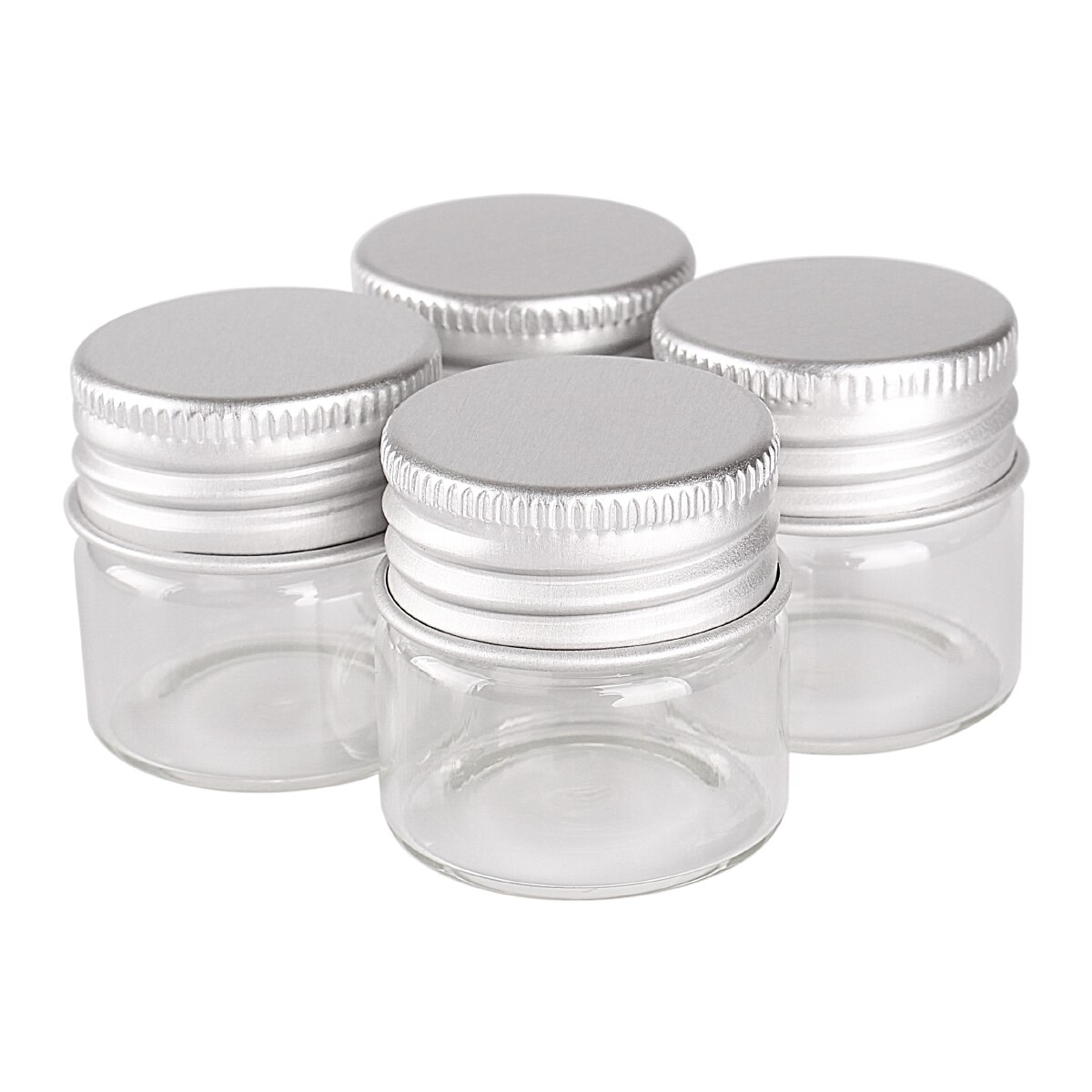 24 sztuk 10ml małe szklane butelki z aluminium czapki 30*30mm szklane słoiki fiolki przezroczyste pojemniki szklane buteleczki robić perfum