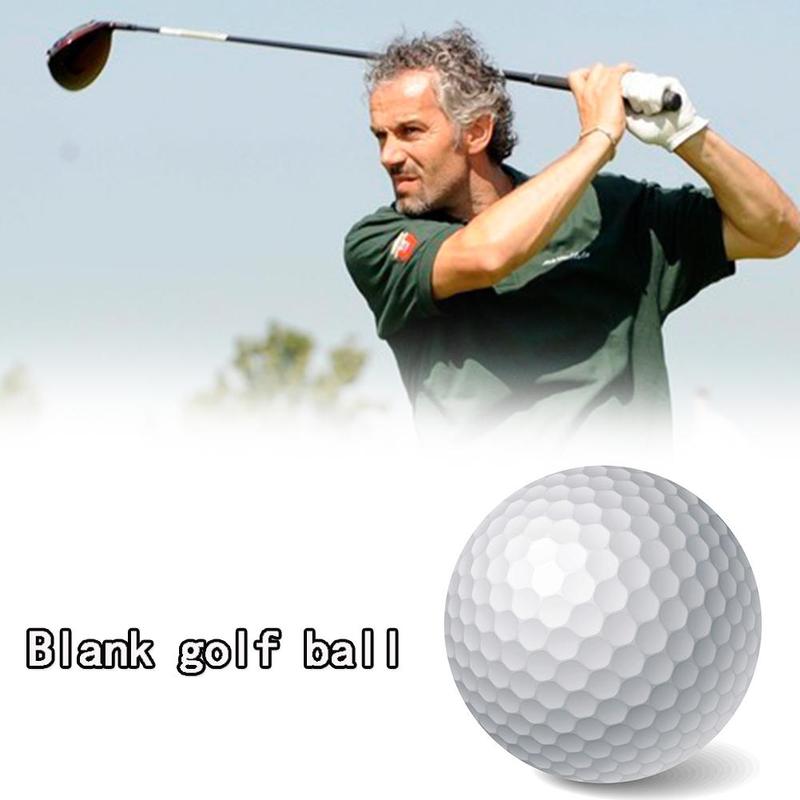 1pc hvide golfbold øve gummi to stykke bold turnering blank bold