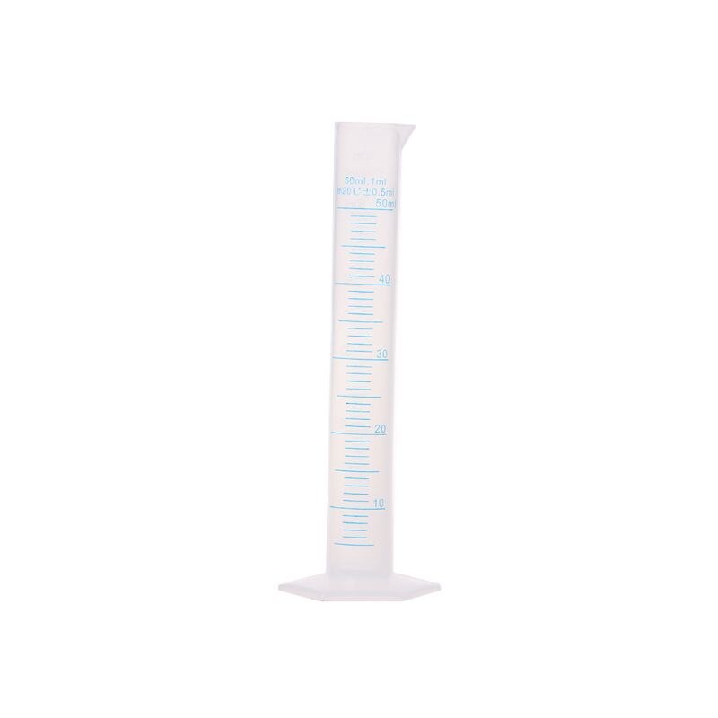 50mL Sauerei Zylinder Labor Prüfung Absolvierte Flüssigkeit Versuch Rohr Glas Werkzeug Neue M17F
