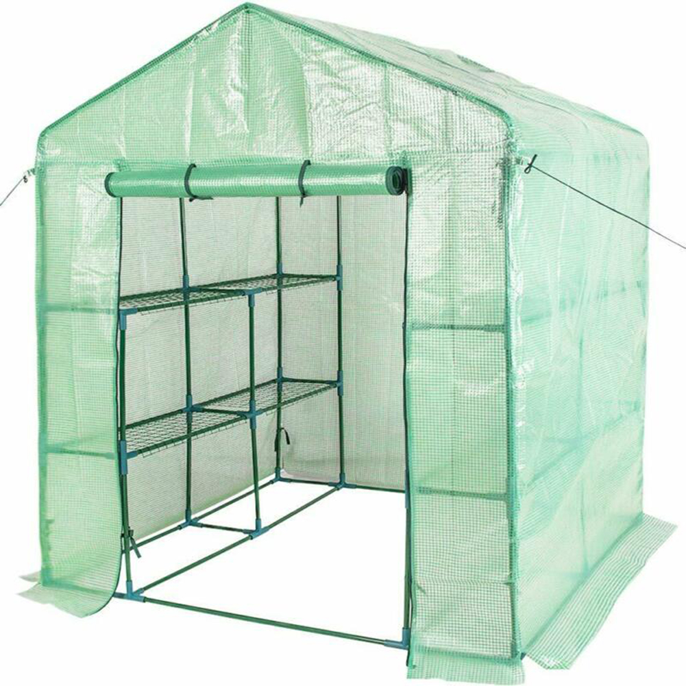 Zonder standaard pe-gaasdoek tuinieren grote plank torenspits inloop plantenkas hoezen 143*143*19cm