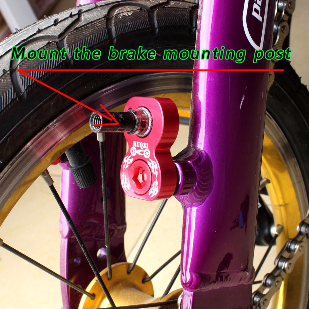 Mountainbike bremsekonverter v bremsestativ cykelholder ramme bremseadapter cykel v bremselængde tilbehør sort / rød