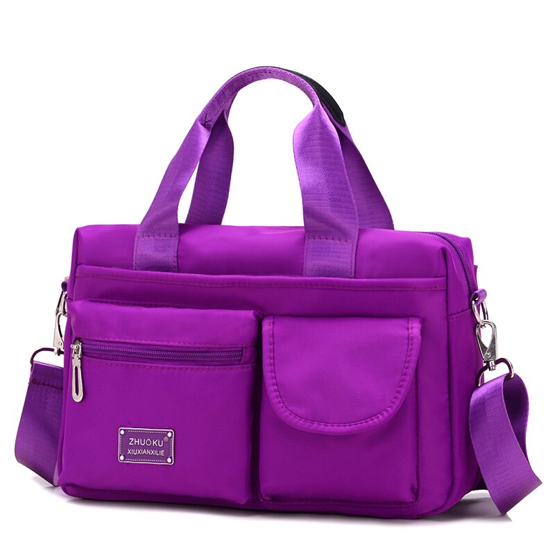 Handtassen met handgreep, reistassen, schoudertassen, damestassen, casual tassen, nylon tassen, vrouwelijke tassen, messenger bags: Lichtpaars