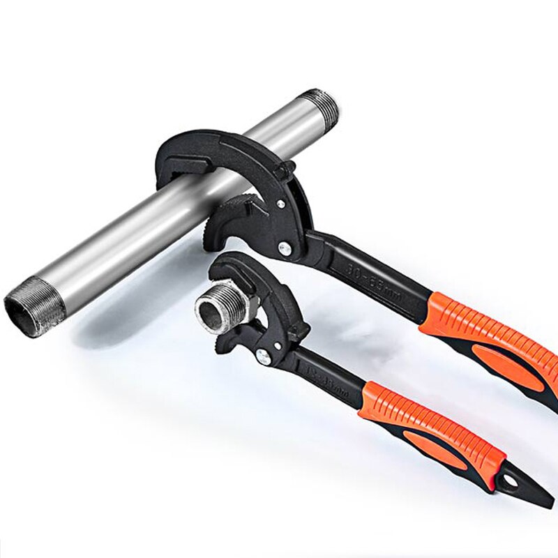 12-35 / 30-65 mm Universal Key Pipe Wrench Open End Spanner Set High-carbon Steel Snap N Grip Tool Plumber Multi Hand Tool