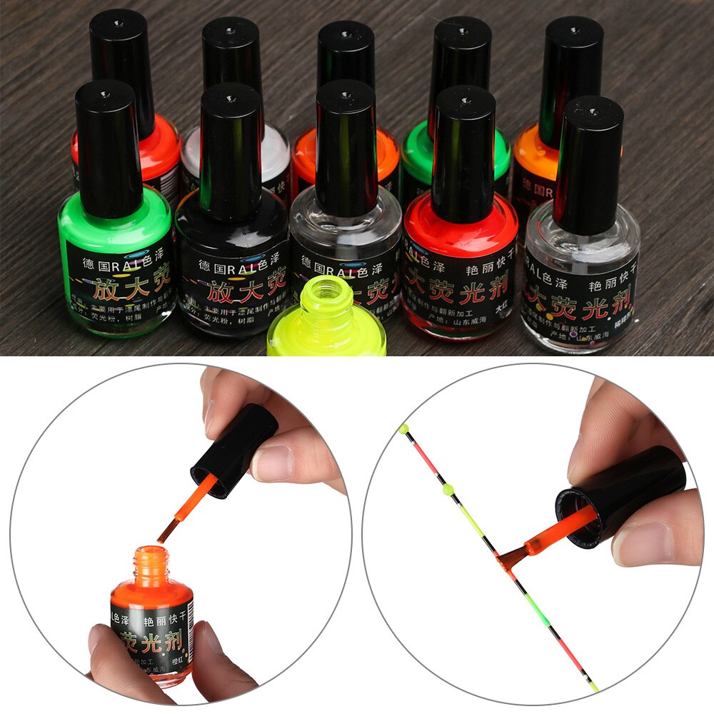 Fishing Floats DIY Fluorescent Paint Floats Tail Painting Indicator Visualable Buoy Tail Repairment Tool Tackle Accessories
