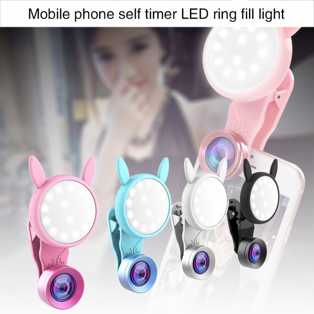 WQ-04 Portatile USB auto-Timer veloce Della Macchina Fotografica Della clip-in poi Telefono se stesso-Timer Della Lampada video Luci di Notte del portato foto di Bellezza Luce di Riempimento