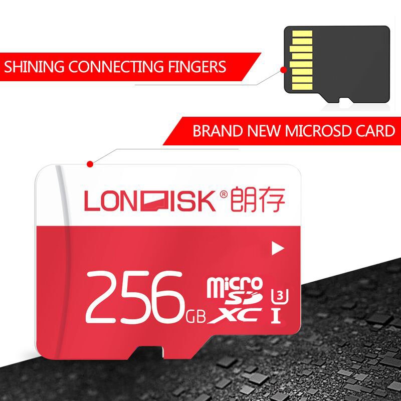 Londisk micro sd-kort 16gb 32gb 64gb 128gb klass 10 uhs -3 minneskort flashminneskort microsd tf-kort för smartphone pad kamera