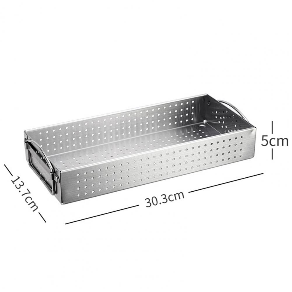 Fork Storage Frame Hollow Out Quick Drainage Metal Stainless Wire Tableware Storage Box Washable Cutlery Storage Basket