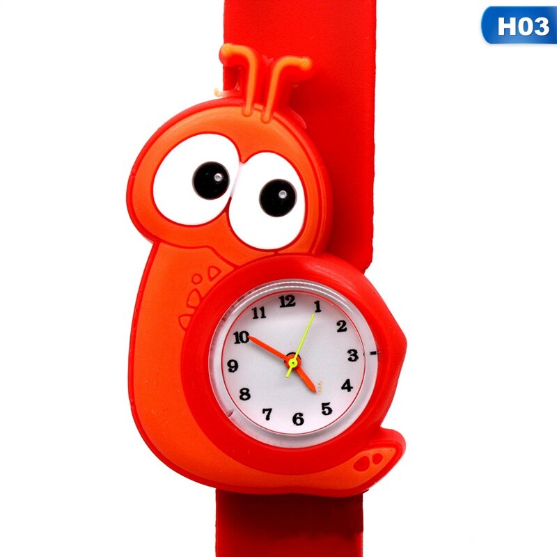 Cute Animal Children Kid Watches Cartoon Electronic Watch Lovely Silicone Strap Watches Clock Wristband Digital Wristwatch Alarm: H03