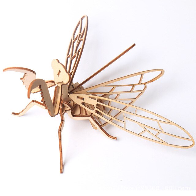 Holz 3D Puzzle gebäude modell spielzeug holz insekt Ebene zikade Gottesanbeterin Marienkäfer skorpion heuschrecke libelle schmetterling Biene 1pc: Stil 5