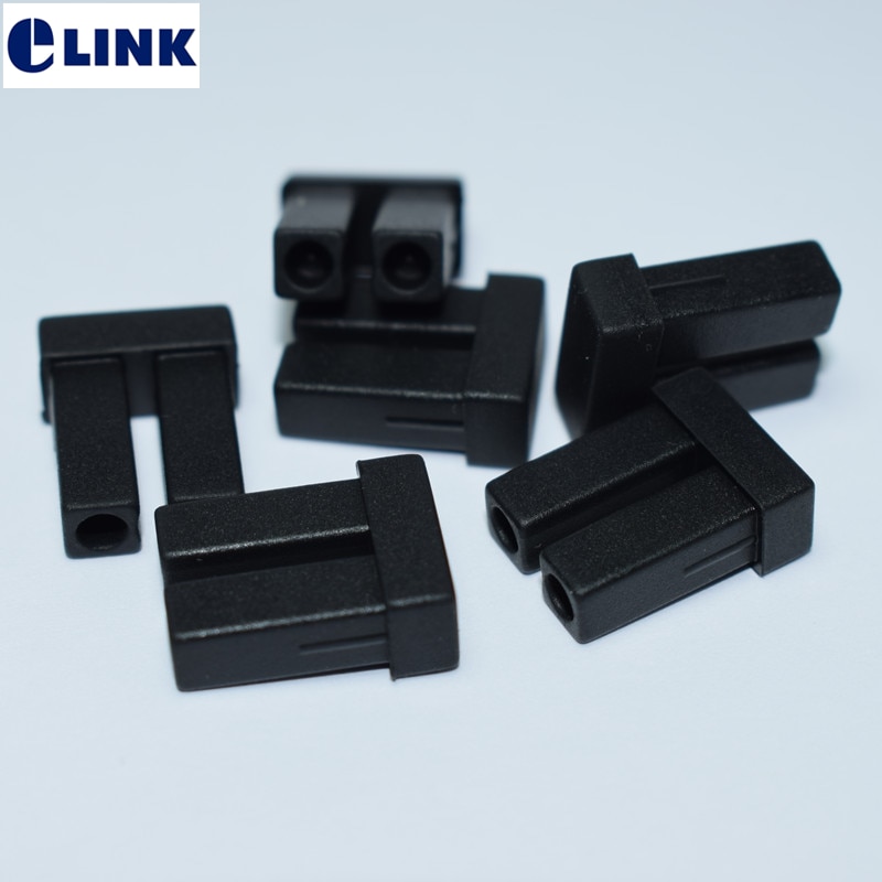 100pcs LC dust cap for SFP module dual fiber LC dx connector duplex fiber optic dust cover silicone ftth ELINK