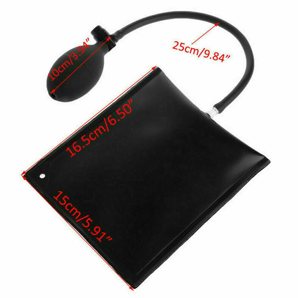 EIDRAN 15x17cm Universal Black Rubber Car Door Window Inflatable Wedge Pump Airbag Alignment Entry Shim