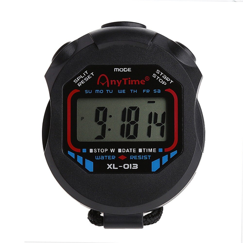 Digital Handheld LCD Chronograph Sports Timers Stop Watch With Straps