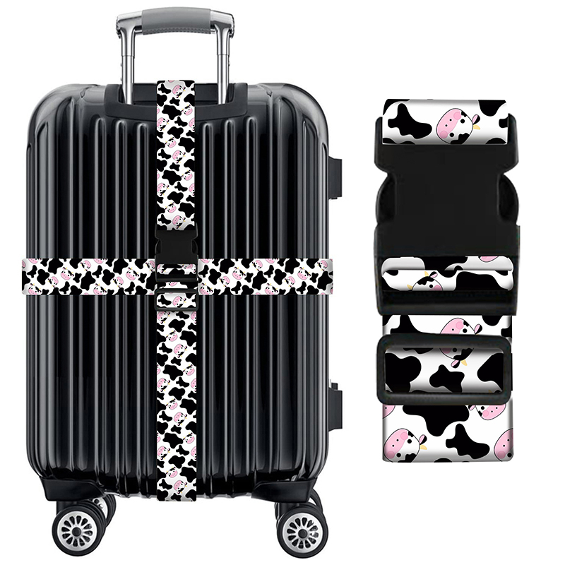 Ceinture d'emballage antivol pour bagages, sangle de bagage réglable, sangle croisée, valise, environnement, accessoires de bagage: Rose