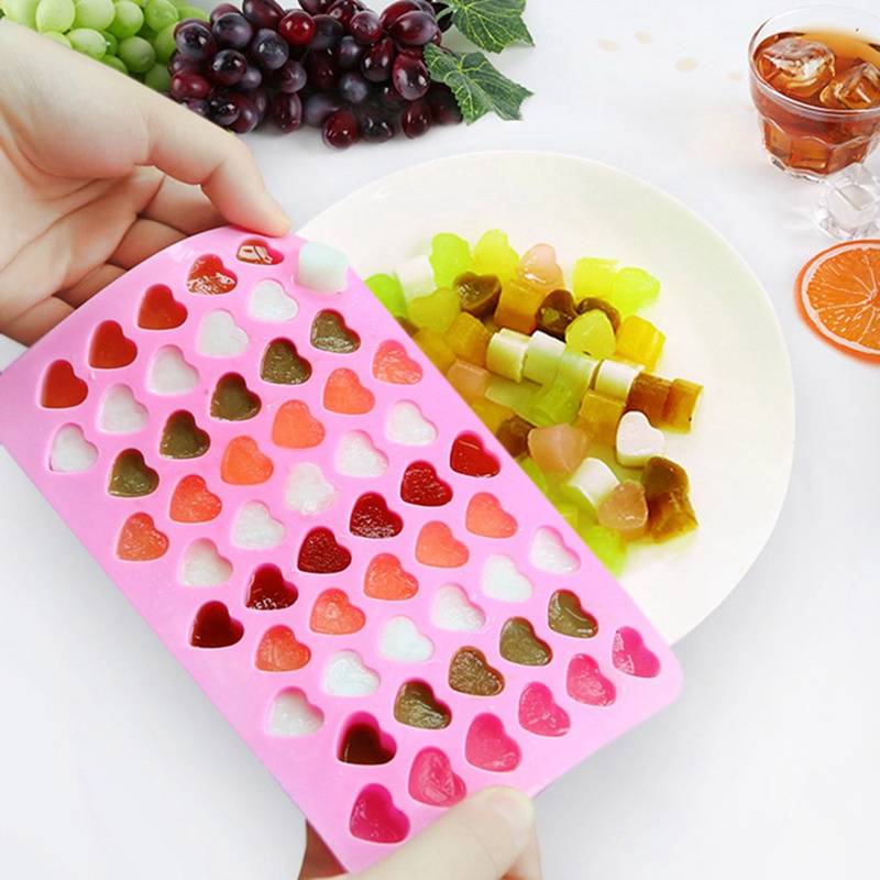 Ice Tray Cute Mini Heart Shape Silicone Ice Cube Chocolate Baking Candy Soap Mold Making Cake Bread Mousse Jelly Chocolate