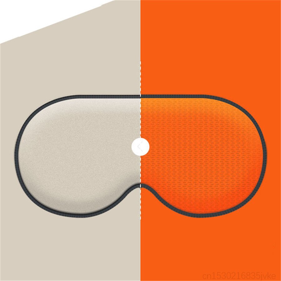 Sleep Mask Warm Cold Dual-Use Soft Milk Silk Eye Mask Night Blackout Blindfold Eye Shade with Adjustable Elastic Strap: Brown-Orange