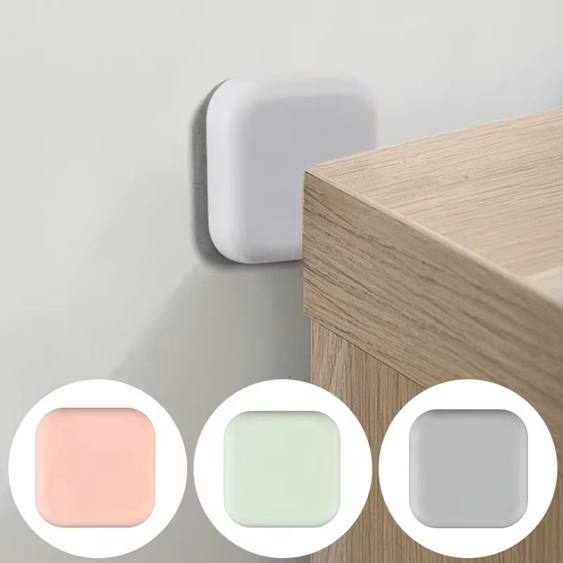 Tope de puerta anticolisión, mango de silicona, autoadhesivo, Protector silencioso antigolpes, almohadilla para Porte, almohadilla protectora de pared para mejorar el hogar