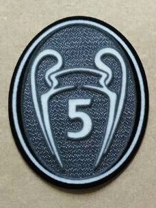 Badge trophée de champion gris UCL | 4 5 6 7 9 10 11 12 13 fois, badge de champion, 4-13 fois, supérieure: 5