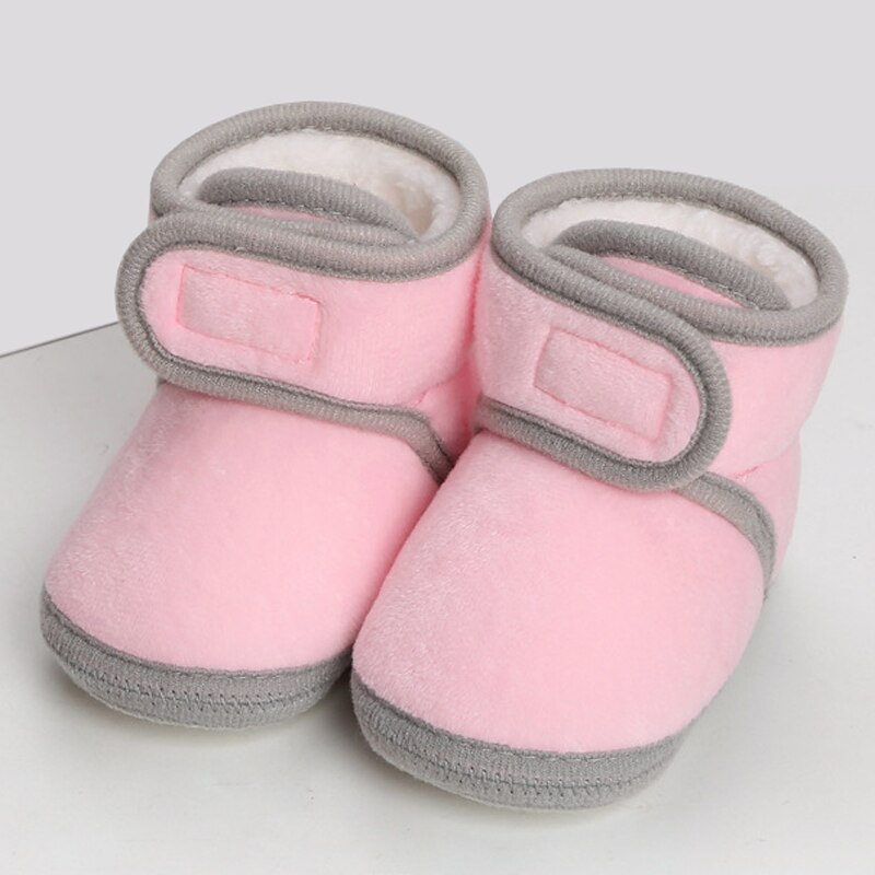 Mode Herfst En Winter Peuter Laarzen Dikke Antislip Warm Baby Laarzen Voor 6-15months Baby: Roze / 12-15 months