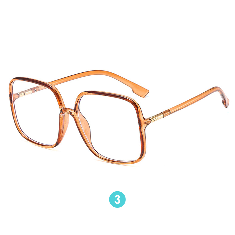 Gafas de Metal de gran tamaño para hombre y mujer, lentes con bloqueo de luz azul, cuadradas, Estilo Vintage, 1 unidad: 3