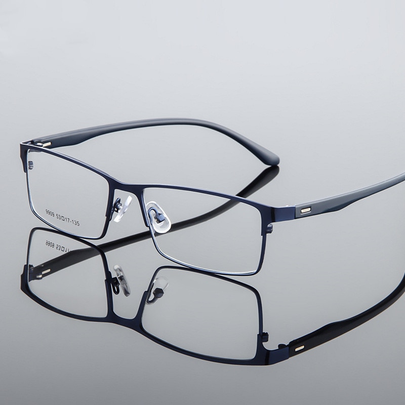 montura para gafas de hombre friki prescripción óptica por ordenador miopía lente transparente montura para gafas de hombre 9909