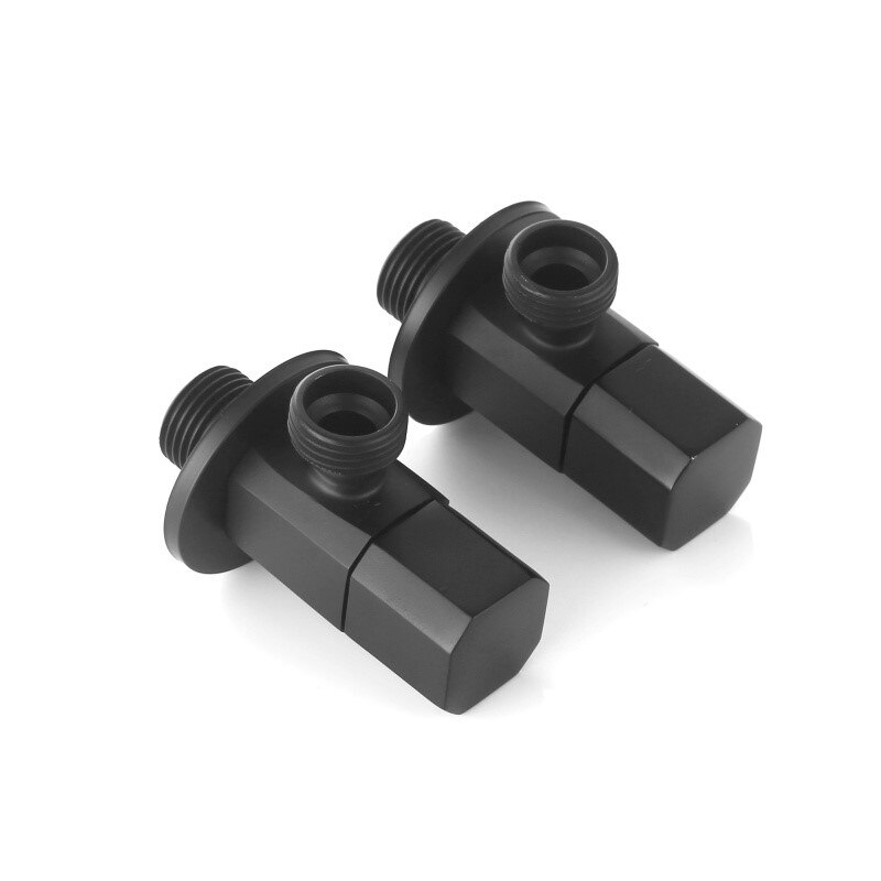 Gold brass angle valve bathroom toilet kitchen Water stop valve cold water valve Faucet installation accessorie: Black